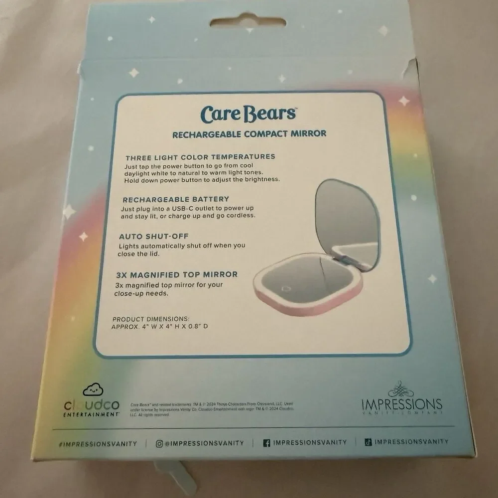Care Bears Rechargeable Compact Mirror By Impressions New In Box